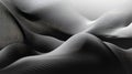 Abstract flowing lines creating modern grayscale waves texture Royalty Free Stock Photo