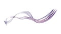 Abstract Flowing Lines in Dynamic Purple and Black, vector design Generative AI Royalty Free Stock Photo