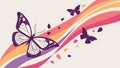 Abstract flowing lines, elegant organic patterns and dynamic motion, vector design Generative AI Royalty Free Stock Photo