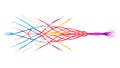 Abstract Flowing Lines Icon for Motion Digital Data, vector design Generative AI Royalty Free Stock Photo