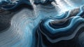 Abstract Flowing Lines in Shades of Blue and Gray Create Dynamic Texture Royalty Free Stock Photo