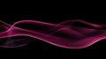 Abstract Flowing Magenta Digital Wave on Black Background Technology Concept Royalty Free Stock Photo