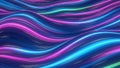 Abstract flowing neon light waves in vibrant pink and blue hues creating a dynamic wavy pattern Royalty Free Stock Photo