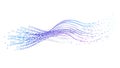 Abstract Flowing Particle Wave, vector design Generative AI Royalty Free Stock Photo