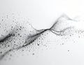 Abstract flowing particle wave on white background with soft lighting Royalty Free Stock Photo
