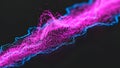 Abstract Flowing Particles: Pink and Blue Energy Stream Royalty Free Stock Photo