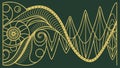 Abstract flowing pattern with organic swirls and geometric peaks. vector design Generative AI Royalty Free Stock Photo