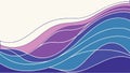 Abstract Flowing Purple and Blue Waves, vector design Generative AI Royalty Free Stock Photo
