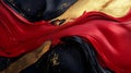 Abstract Flowing Red Black Gold Paint Design Royalty Free Stock Photo
