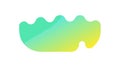Abstract Flowing Shape with Vibrant Yellow-Green Gradient, vector design Generative AI Royalty Free Stock Photo