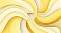 Abstract flowing shapes yellow and white color Royalty Free Stock Photo