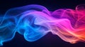 Abstract flowing smoke design with vibrant colors creating a mesmerizing background art Royalty Free Stock Photo
