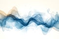 Abstract Flowing Wave in Blue and Brown with Soft Transparent Elements on Light Background Royalty Free Stock Photo