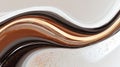 Abstract flowing wave design with chocolate, caramel and vanilla colors, artistic presentation Royalty Free Stock Photo