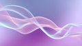Abstract flowing wave lines in soft pastel purple and pink tones with smooth gradient background and delicate translucent texture Royalty Free Stock Photo