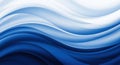 Abstract flowing waves of deep blue and white with smooth gradient transitions Royalty Free Stock Photo