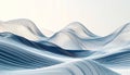 Abstract flowing waves of light blue and white lines creating a serene landscape of undulating forms and soft gradients Royalty Free Stock Photo