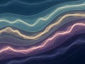 Abstract flowing waves of light and color in gradient blues yellows and purples creating a dynamic and ethereal background for Royalty Free Stock Photo