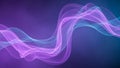 Abstract flowing waves of luminous purple and blue light on a dark background Royalty Free Stock Photo