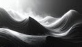 Abstract flowing waves and smoke with sparkling particles on a dark background light Royalty Free Stock Photo