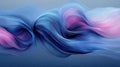 Abstract flowing waves in soft blue and pink hues create a serene visual experience Royalty Free Stock Photo