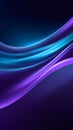 Abstract flowing waves of vibrant purple and teal light, creating a futuristic and dynamic background with a sense of motion and Royalty Free Stock Photo