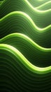 Abstract flowing wavy organic green shapes with smooth glossy surfaces and dramatic lighting creating a sense of depth and Royalty Free Stock Photo