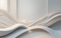Abstract flowing white forms with soft light and shadow Royalty Free Stock Photo