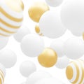 Abstract flowing white and gold particles Royalty Free Stock Photo