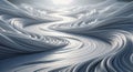 Abstract flowing white landscape of organic waves and curves Royalty Free Stock Photo