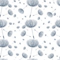 Abstract fluffy dandelion flower seamless. Vector illust