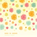 Abstract fluffy shapes horizontal seamless pattern