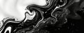 Abstract fluid art background featuring bold black and white swirls, creating a striking