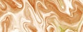 Abstract fluid art background light beige and white colors. Liquid marble. Acrylic painting with brown gradient Royalty Free Stock Photo