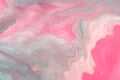 Abstract fluid art background light beige and pink colors. Liquid marble. Acrylic painting on canvas with gradient. Copy space for Royalty Free Stock Photo