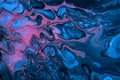 Abstract fluid art background navy blue and pink color. Liquid marble. Acrylic painting on canvas with sapphire gradient Royalty Free Stock Photo