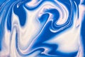 Abstract fluid art background navy blue and white colors. Liquid marble. Acrylic painting with sapphire gradient Royalty Free Stock Photo