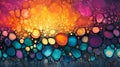 Abstract Fluid Art Colorful Bubblescape Painting Royalty Free Stock Photo