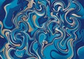Abstract fluid art featuring swirling patterns of blue and beige hues Royalty Free Stock Photo