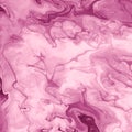 Abstract fluid art. Free flowing pink paint. Marble background or texture