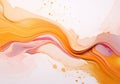 Abstract fluid art painting background in alcohol ink technique, mixture of pink, purple and yellow paints. Transparent overlayers Royalty Free Stock Photo