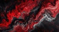 Abstract fluid art with red and black swirling patterns Royalty Free Stock Photo