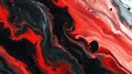Abstract fluid art with red and black swirling patterns Royalty Free Stock Photo