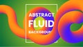 Abstract fluid background with green yellow orange blue gradient Royalty Free Stock Photo