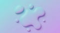 Abstract Fluid Blob Shapes with Soft Pastel Gradient Background Royalty Free Stock Photo