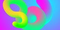 Abstract fluid curve shape background. Gradient blend line. Creative design element.
