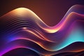 Abstract Fluid 3d Render Holographic Wave. Desert Gradient Design for Banners, Backgrounds, Wallpapers. Generative Ai Royalty Free Stock Photo