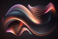Abstract Fluid 3d Render Holographic Wave. Light Salmon Gradient Design for Banners, Backgrounds, Wallpapers. Generative Ai