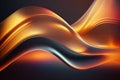 Abstract Fluid 3d Render Holographic Wave. Outrageous Orange Gradient Design for Banners, Backgrounds, Wallpapers. Generative Ai