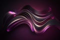 Abstract Fluid 3d Render Holographic Wave. Steel Pink Gradient Design for Banners, Backgrounds, Wallpapers. Generative Ai